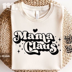 Mama Claus Svg, Papa Claus Svg, Little Claus Svg, Family Christmas Svg, Merry Christmas Svg, Christmas Jumper Svg, Winter Svg, Christmas Png