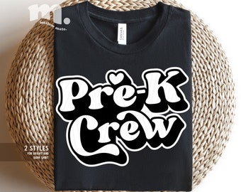 Pre-K Crew SVG, Teacher Team Shirts, School SVG PNG (Digital Download)