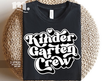 Kindergarten Crew SVG, Teacher Shirt Design (Digital Download)