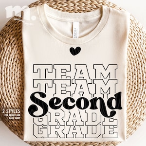 Team Second Grade Svg, Second Grade Crew SVG, 2nd Grade Svg, 2nd Grade Teacher, First day of School Svg, Back To School Svg, Teacher Team
