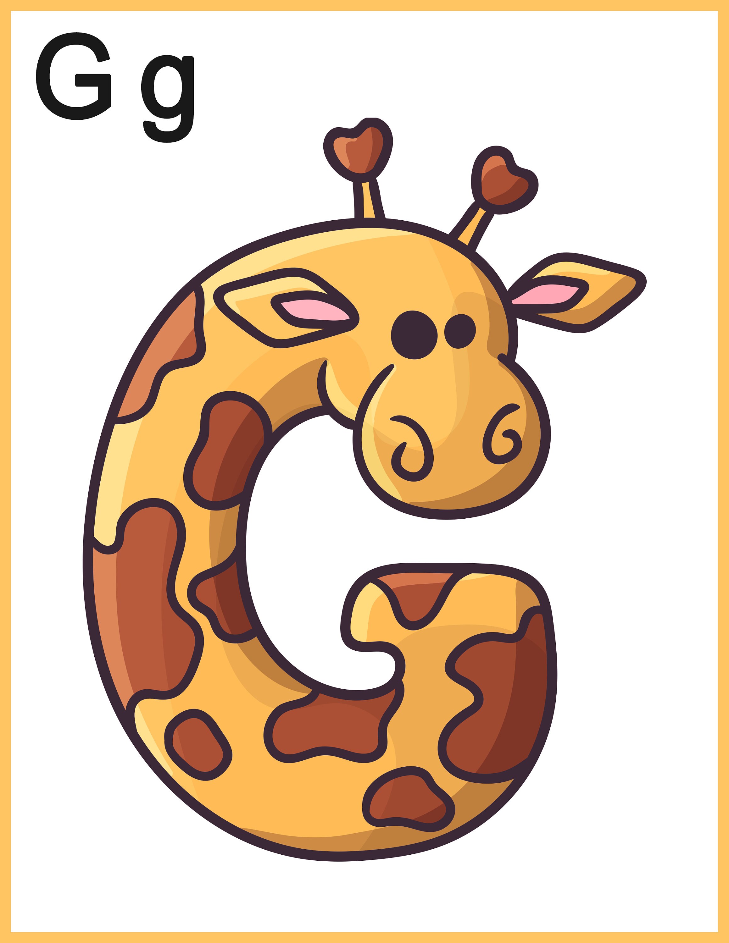 Animals Alphabet Flashcards 3 Preschool Kindergarten | Etsy