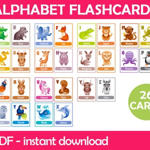 Alphabet Flashcards 11 Preschool Kindergarten Homeschool | Etsy
