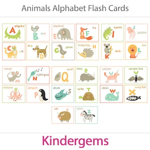 Alphabet Flashcards 13 Preschool Kindergarten Homeschool | Etsy