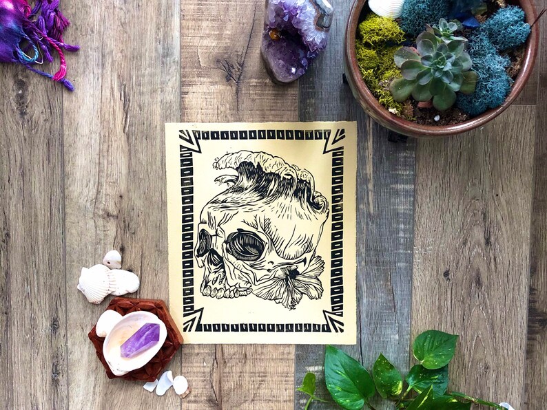 Death Wave LinoCut 7\u2019x8.5\u2019