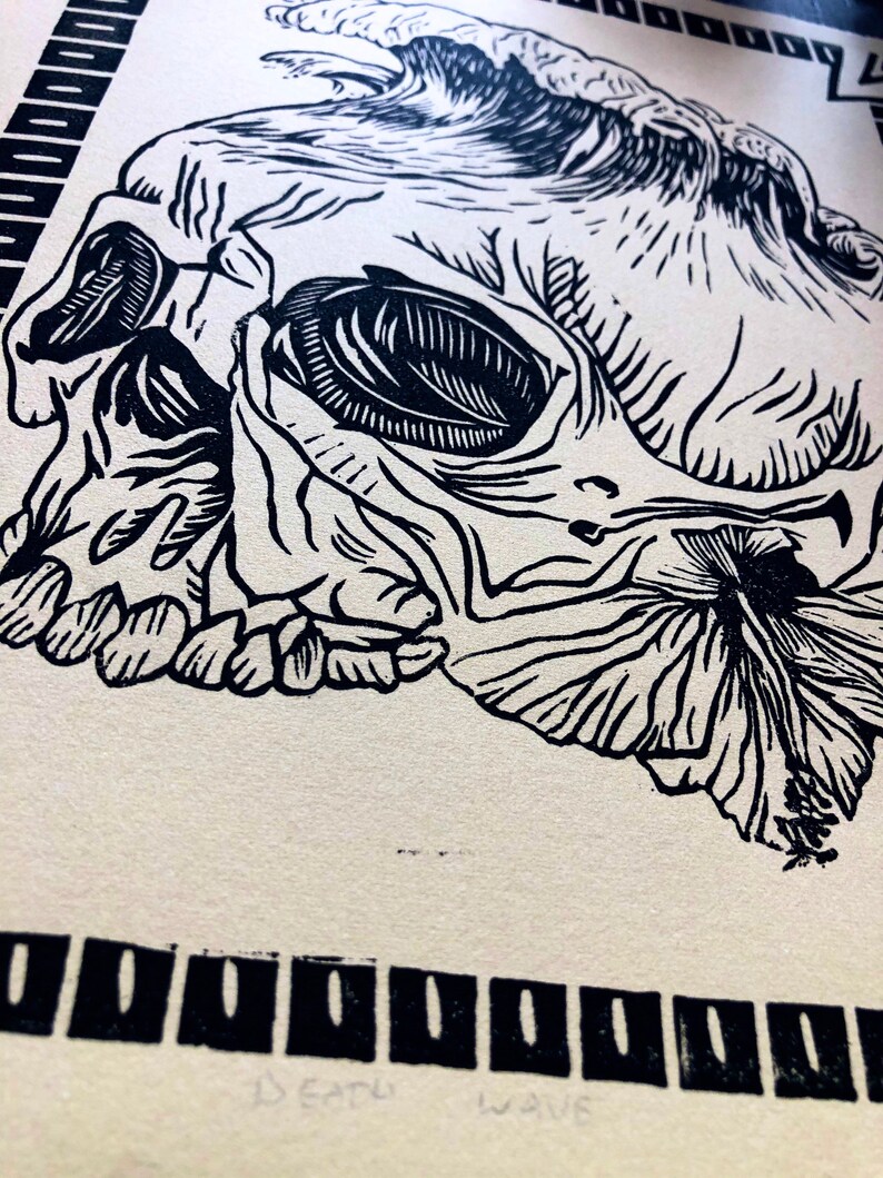 Death Wave LinoCut 7\u2019x8.5\u2019