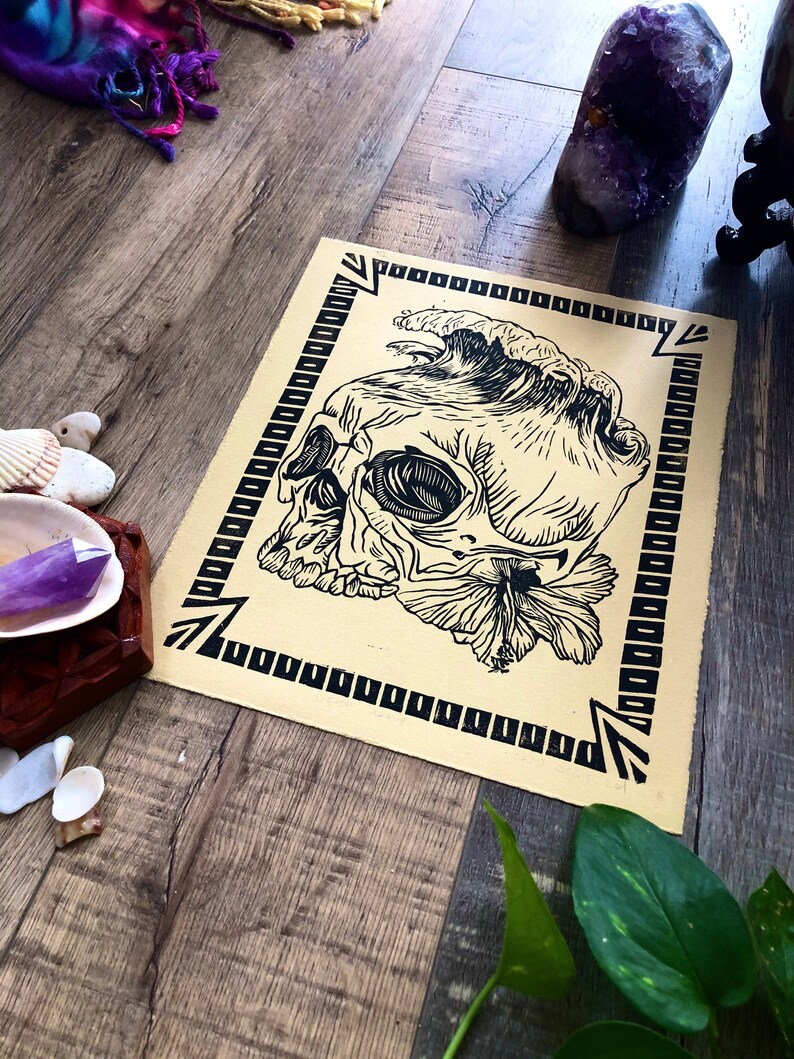 Death Wave LinoCut 7\u2019x8.5\u2019