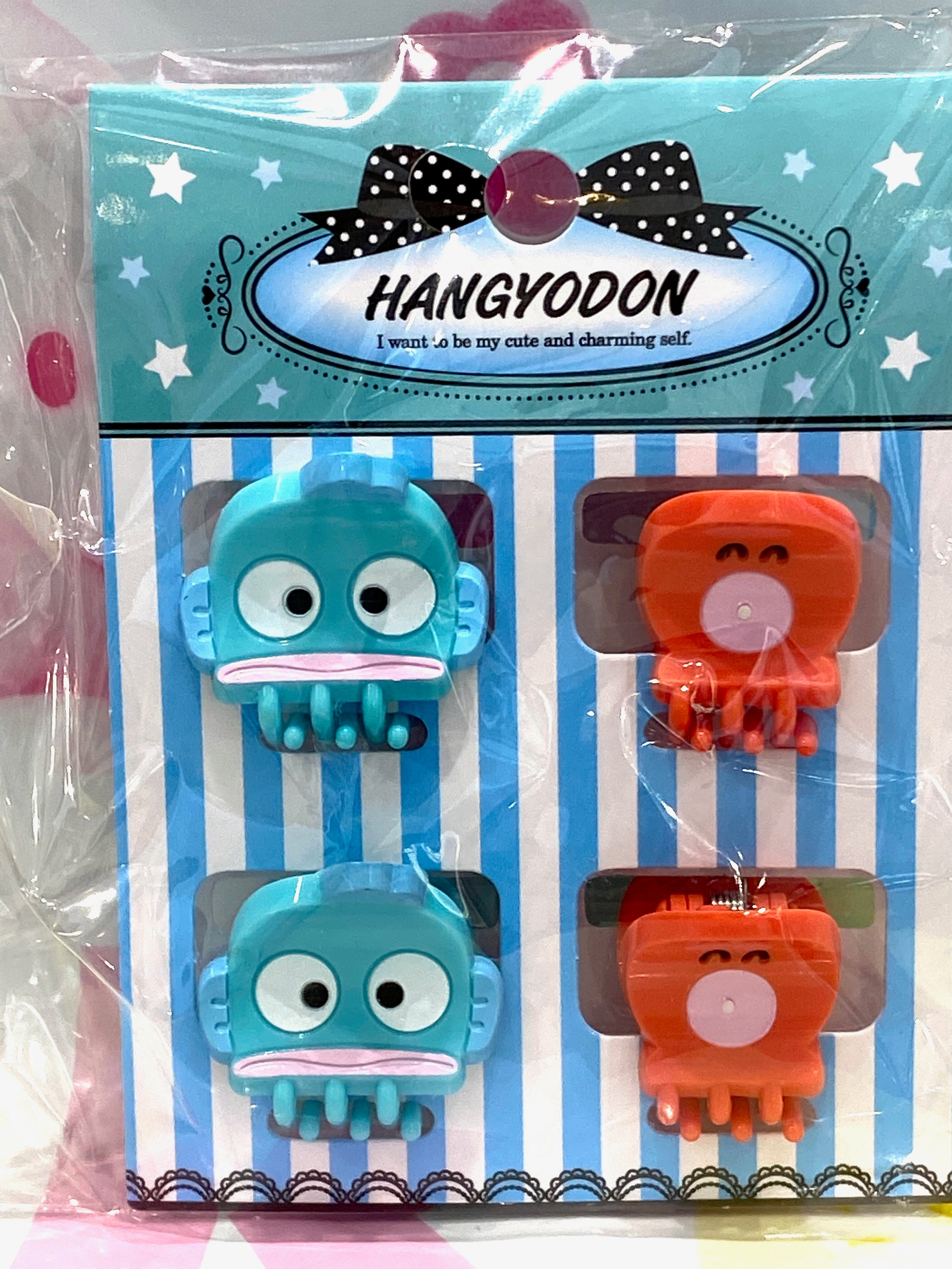 Sanrio Original Hangyodon Mini Hair Clips Set Of 4 New Etsy