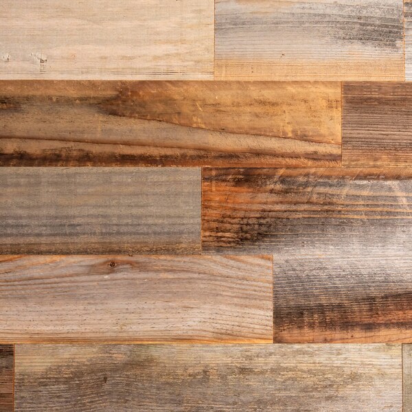 Thin Barn Wood Accent Wall Planks | Reclaimed Wood Wall Siding | Barnwood Accent Wall Paneling | High Quality Reclaimed Redwood Accent Wall