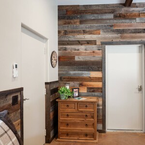 Barnwood Wall Siding Reclaimed Redwood Wall Paneling Accent Wall Planks Easy Install Peel & Stick