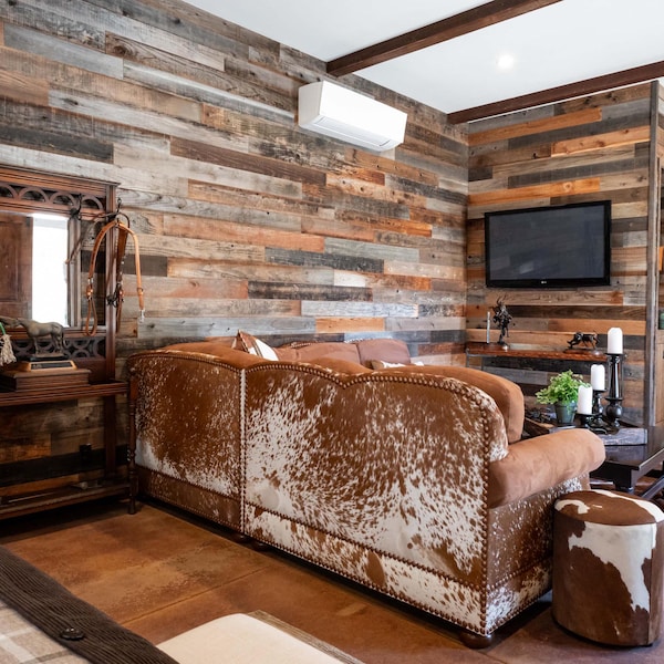 Reclaimed Redwood Shiplap Paneling: Rustic Barn Wood Accent Wall