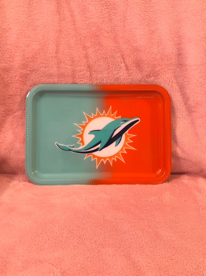 Miami Dolphins Ombr\u00e9 Colored Rolling Tray