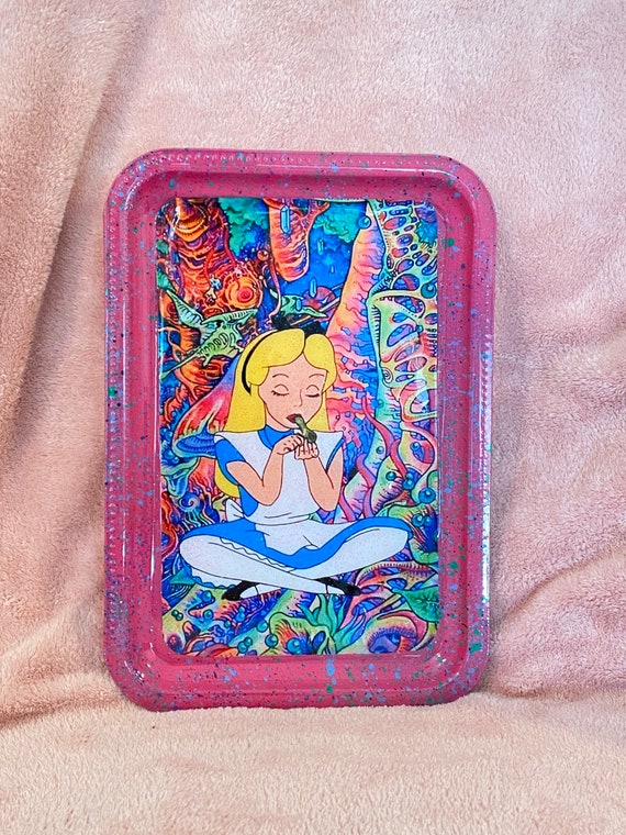 Trippy Alice in Wonderland Rolling Tray Etsy