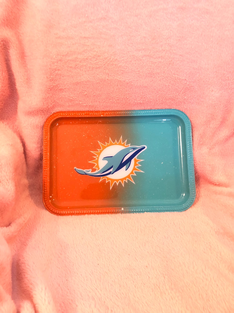 Miami Dolphins Ombr\u00e9 Colored Rolling Tray