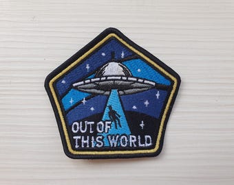 Space Embroidered Patch | Sew on Patches | Astronaut Patch | Out of This World Badge