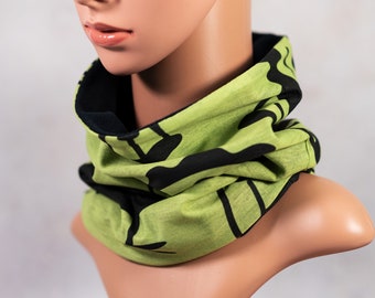 Neckwarmer BLACK NEON PPE PINK fleece scarf headband snood face mask cowl Sport 