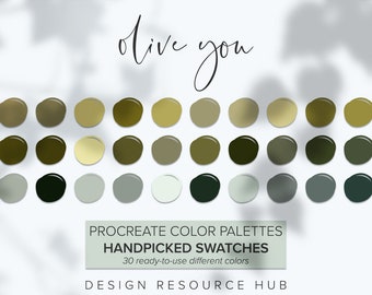 Paleta de colores Procreate: Olive You • Recurso de diseño gráfico • Diseño de iPad