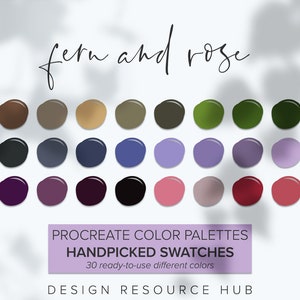 Paleta de cores Procreate: Lavender Love • Recurso de design gráfico • Design para iPad