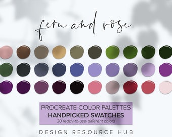 Procreate Color Palette: Lavender Love • Graphic Design Resource • iPad Design
