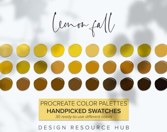 Paleta de colores de Procreate: Lemon Fall • Recursos de diseño gráfico • Diseño de iPad