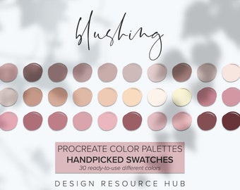 Paleta de colores de Procreate: Rubor • Recurso de diseño gráfico • Diseño de iPad