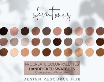 Procreate Color Palette: Skintones 2 • Graphic Design Resource • iPad Design