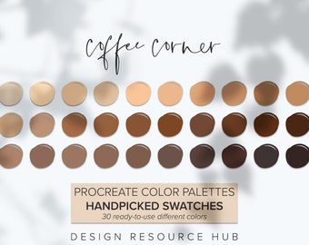 Paleta de colores de Procreate: Coffee Corner • Recursos de diseño gráfico • Diseño de iPad