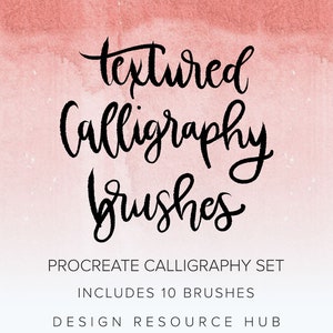 Procreate Brushes • Textured Calligraphy Brushes • Procreate Brush Set • Digital Brush Set • DIY Digital Design • Procreate Patterns