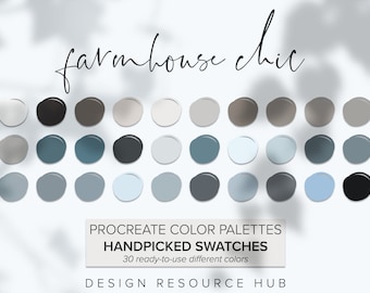 Procreate Color Palette: Farmhouse Chic • Graphic Design Resource • iPad Design