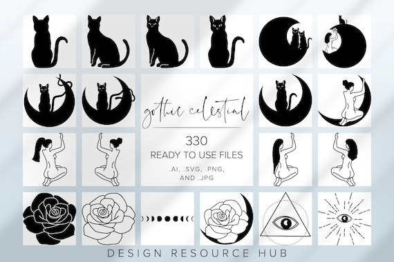 Black Cat Icon, Line Iconpack