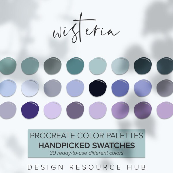 Procreate Color Palette: Wisteria • Graphic Design Resource • iPad Design