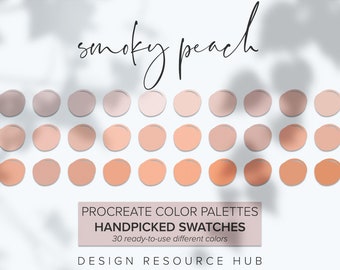 Paleta de colores Procreate: Smoky Peach • Recurso de diseño gráfico • Diseño de iPad