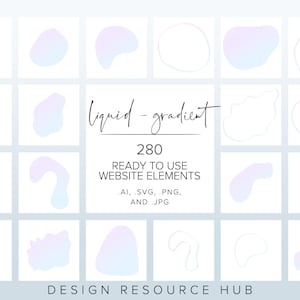 Website Graphics Pack • Gradient Fluid Shapes • Website Accents • Website Graphics Pack • Hand Drawn Web Graphics • Website Stock Images