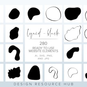 Website Graphics Pack • Fluid Shapes • Website Accents • Website Graphics Pack • Hand Drawn Web Graphics • Website Stock Images
