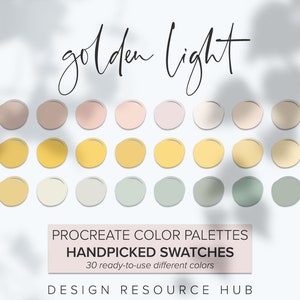Procreate Color Palette: Golden Light • Graphic Design Resource • iPad Design