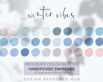 Procreate Color Palette: Winter Vibes • Graphic Design Resource • iPad Design