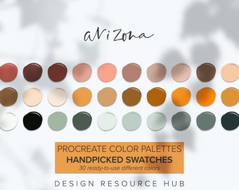 Paleta de colores Procreate: Arizona • Recurso de diseño gráfico • Diseño de iPad