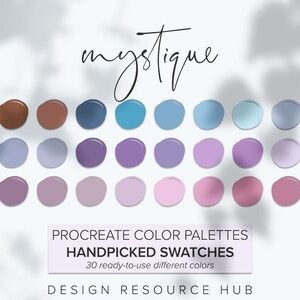 Paleta de cores Procreate: Mystique • Recurso de design gráfico • Design para iPad