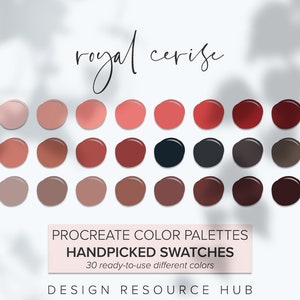 Paleta de cores Procreate: Royal Cerise • Recurso de design gráfico • Design de iPad
