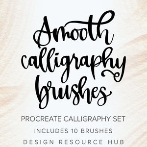 Procreate Brushes • Smooth Calligraphy Brushes • Procreate Brush Set • Digital Brush Set • DIY Digital Design Resources • Procreate Patterns