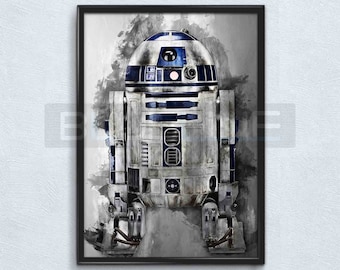 Minimalist Torso Poster Minimal Chest Print by Posteritty R2-D2 STAR WARS