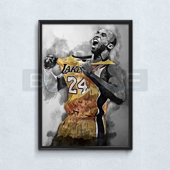 Kobe Bryant Poster Kobe Bryant Print Art Print Home Decro Wall Etsy