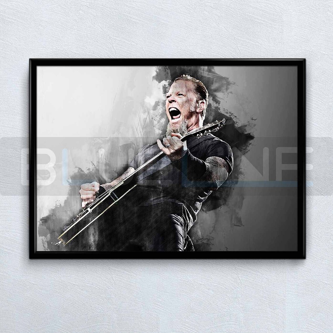 James Hetfield poster James Hetfield print Metallica art print Etsy