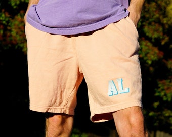 Shadow Block Monogramm Shorts | Personalisierte Shorts | Monogrammiert Shorts | Strickhose | Bestickte Shorts | Benutzerdefinierte Shorts | Monogrammiert