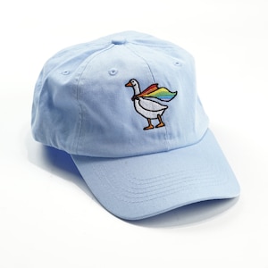 Goose Pride Rainbow Dad Hat | LGBTQ+ Pride | Baseball Cap | Dad Hat | Embroidered Baseball Cap | Embroidered Hat | Pride Baseball Cap