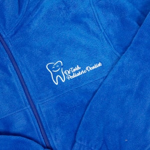 Custom Dentist Fleece Jacket with Name | Embroidered Jacket | Dentist Jacket | Fleece Jacket | Zip-Up Jacket | Dentist Gift | Tooth Jacket