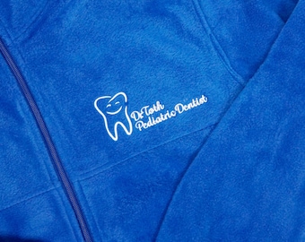 Custom Dentist Fleece Jacket with Name | Embroidered Jacket | Dentist Jacket | Fleece Jacket | Zip-Up Jacket | Dentist Gift | Tooth Jacket