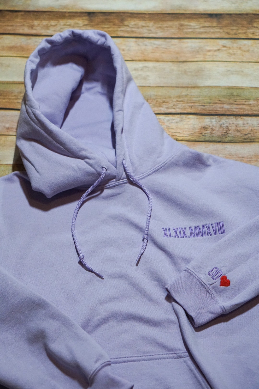 Roman Numerals Anniversary Embroidered Hoodie Embroidered - Etsy