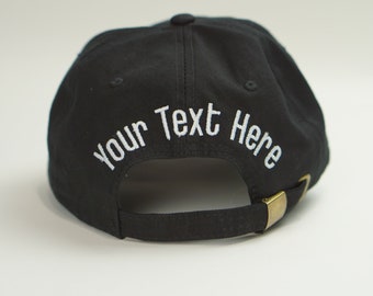 Custom Text Name Dad Hat | Baseball Cap | Dad Hat | Embroidered Baseball Cap | Embroidered Hat |  Custom Baseball Cap with Your Text