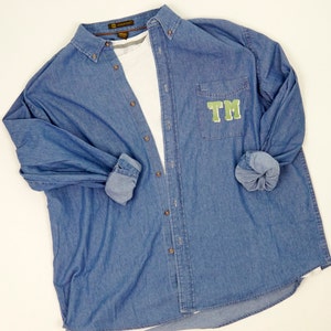 Monogrammed Denim Shirt | Personalized Shirt | Denim Shirt | Bridal Party Gift | Bridesmaid Gift | Monogrammed Shirt | Button Down Shirt