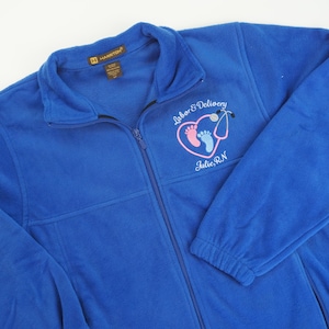 Labor & Delivery Nurse Fleece Jacket | Embroidered Jacket | Nurse Jacket | Fleece Jacket | Zip-Up Jacket | Nurse Gift | Personalized Jacket
